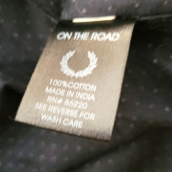 On the road micro dot L/S dress shirt, size L, dark navy - Picture 6 of 6